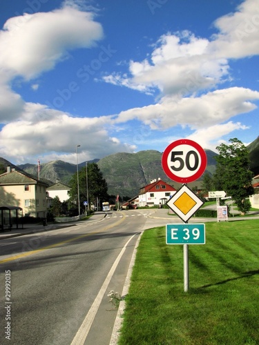 Road sign in Norway