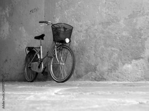 Old rustice bicycle photo