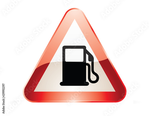 Panneau de signalisation "Attention Panne essence"