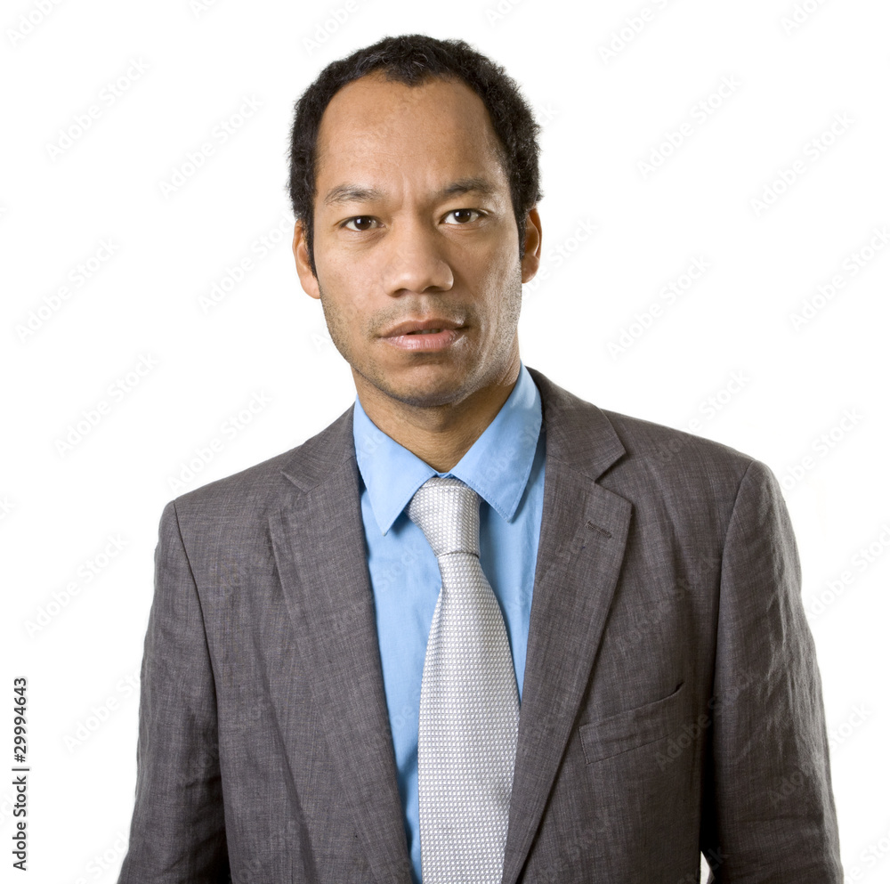 Smart business man portrait isolated on white Smart business man portrait isolated on white