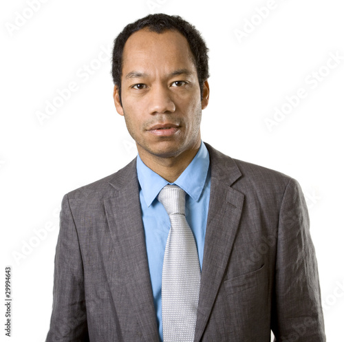 Smart business man portrait isolated on white