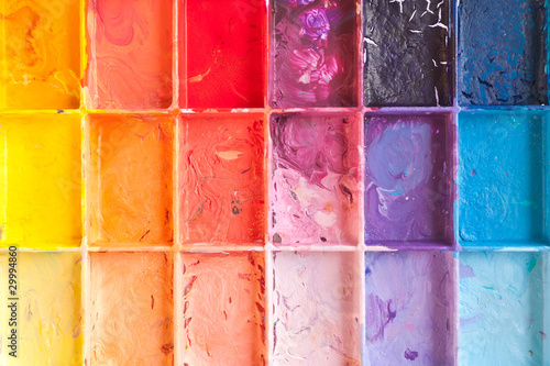 Shad colors on palette