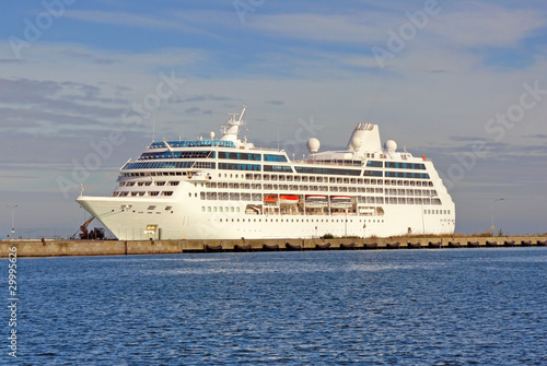 Italy Ravenna harbor cruise ship