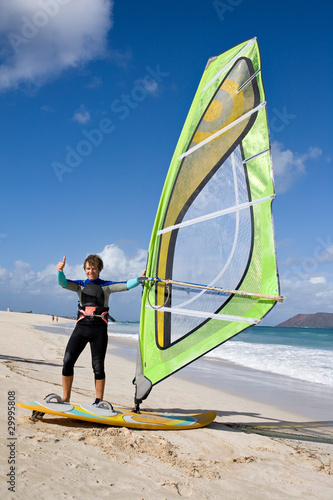 surfer on the beach