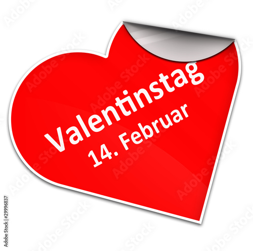 Valentinstagaufkleber photo