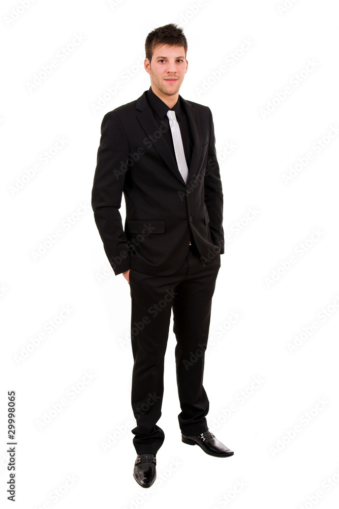 young business man full body isolated on white background young business man full body isolated on white background