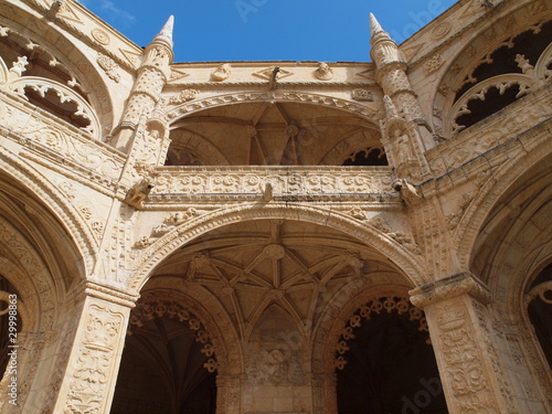 Cloister of Jerònimos Monastery, Lisbon, Portugal.