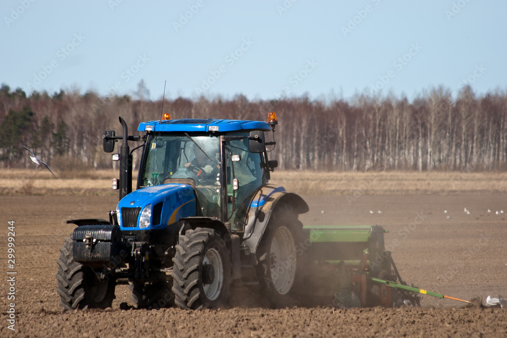 Tractor in the field Tractor in the field