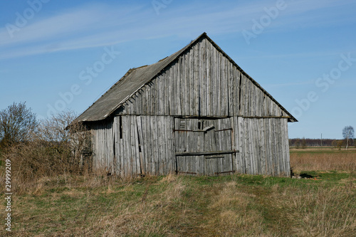 An old wooden barn.
