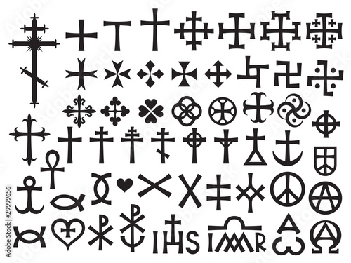 Heraldic Crosses and Christian Monograms photo