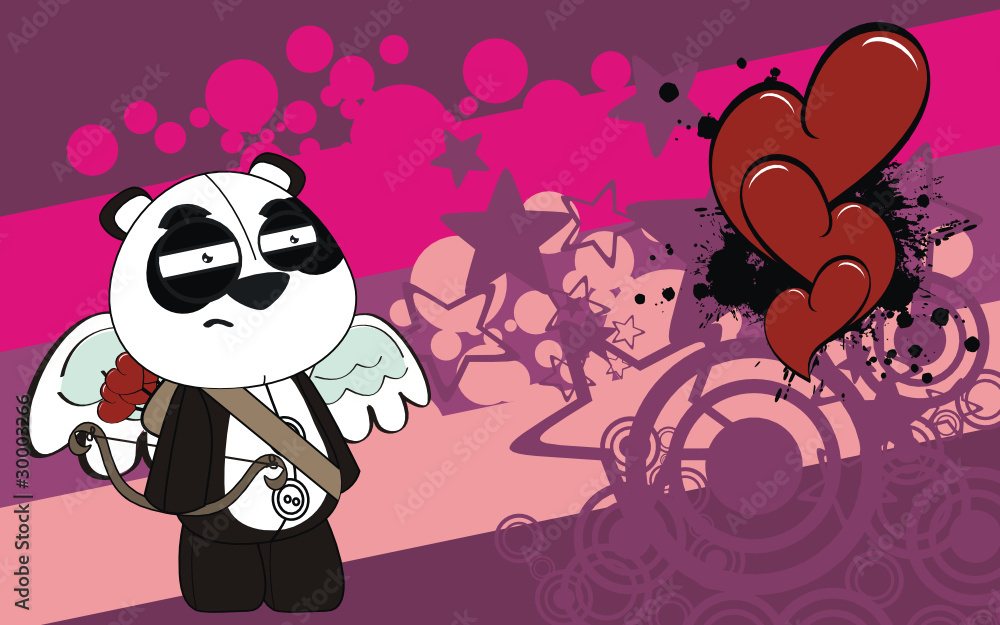 panda bear cupid cartoon background panda bear cupid cartoon background