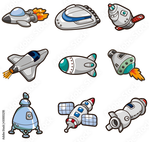 cartoon spaceship icon