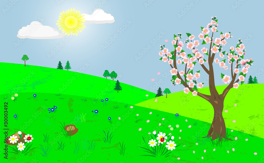 Spring landscape. Spring landscape.
