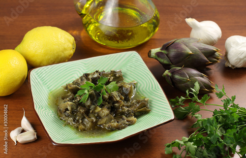 Carciofi alla villanella - Artichokes villanelle photo