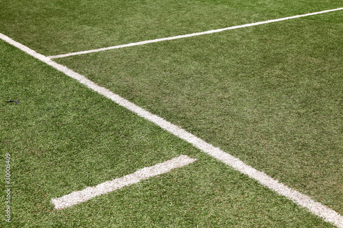 white line on soccer football field