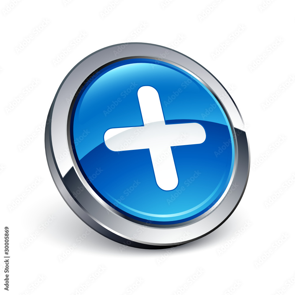 Fototapeta premium icône bouton internet plus