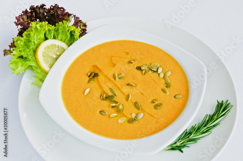 Bowl of vegetable soup