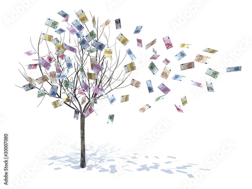 tree with leaves falling notes