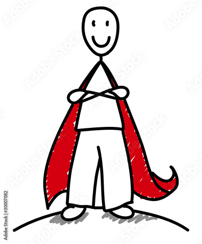 Homme avec cape de super héros