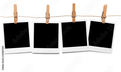 Blank polaroid photo frames on line photo