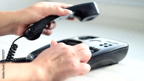 Black home telephone