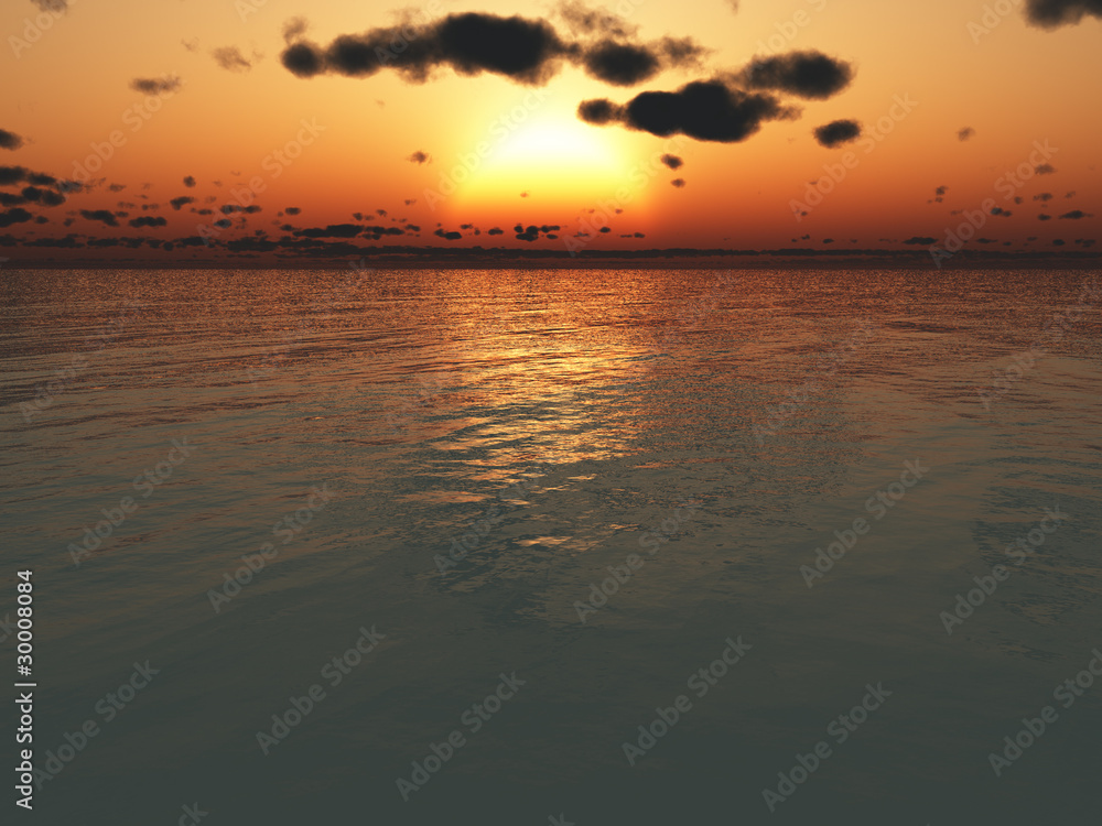 Sonnenuntergang über dem Ozean