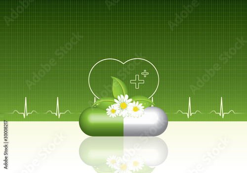 Green medical background