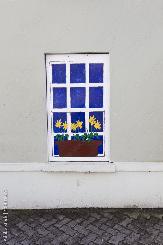 Fenster gemalt Stock-Foto | Adobe Stock