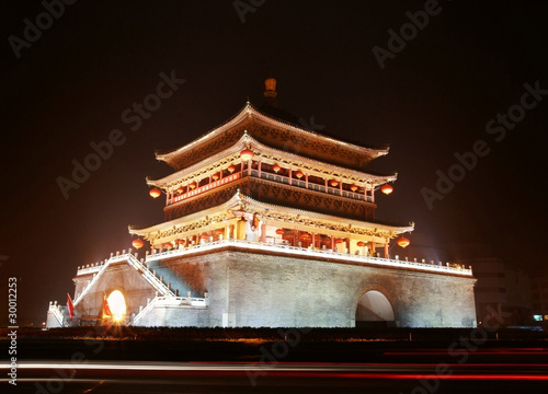 Ancient city gate tower in xi'an of china
