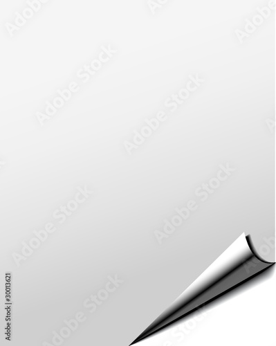 Page curl corner chrome metal - Vertical