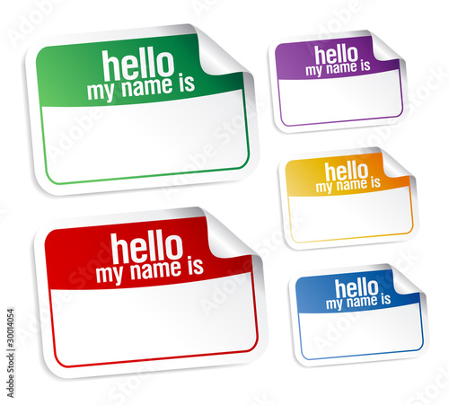 Name tag blank stickers.