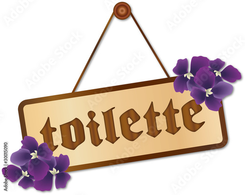 Schild Toilette
