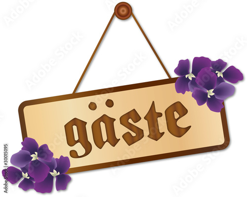 Schild Gäste