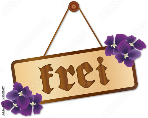 Schild frei