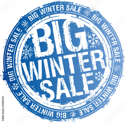 Big winter sale rubber stamp.