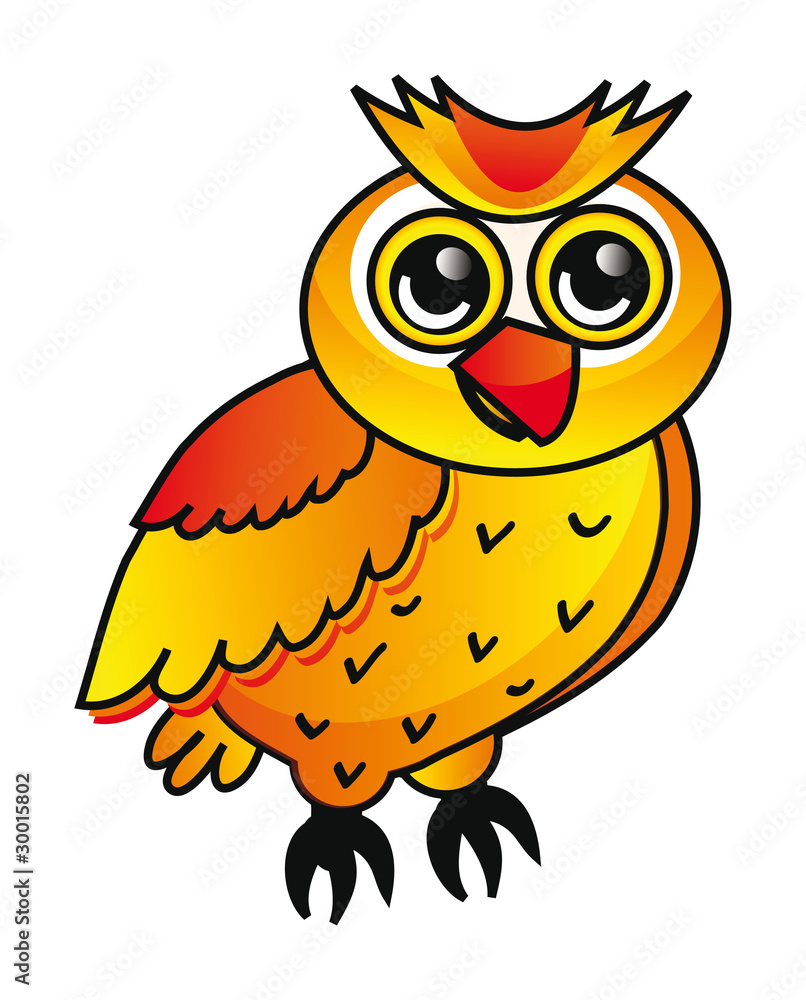 cartoon owl isolated over white background cartoon owl isolated over white background