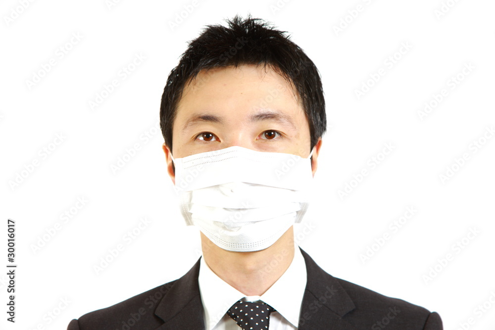 Businessman with face mask Businessman with face mask