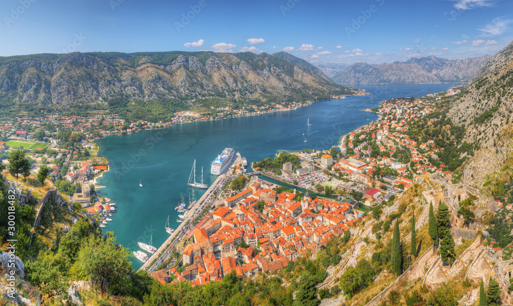 Panorama Unesco bay of Kotor, Montenegro
