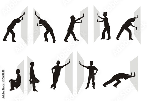 people and wall