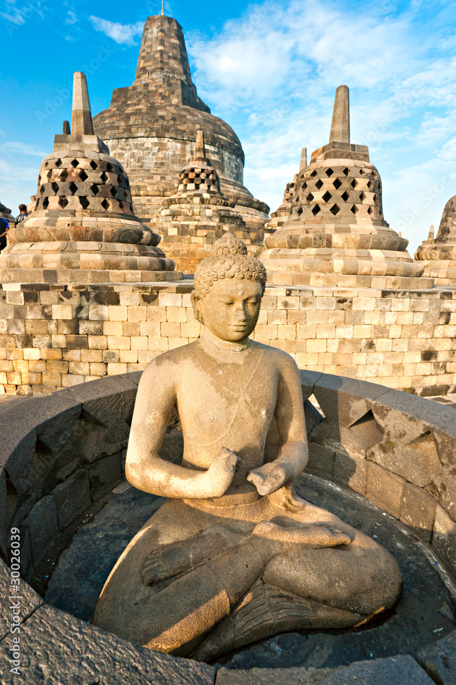 Fototapeta premium Borobudur Temple, Yogyakarta, Java, Indonesia.