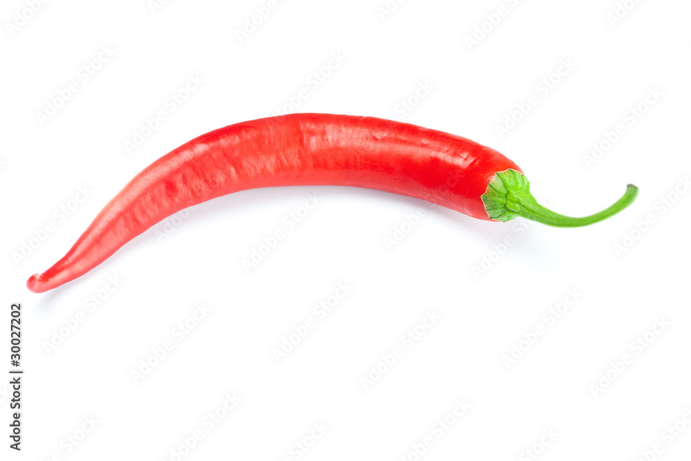 juicy red chili peppers isolated on white juicy red chili peppers isolated on white
