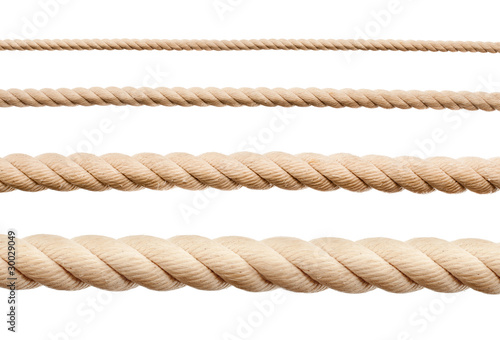 Ropes isolated on white