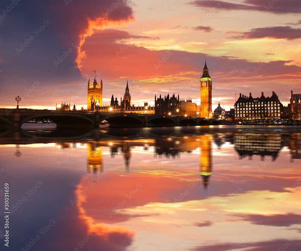 Big Ben in the evening, London, UK Big Ben in the evening, London, UK