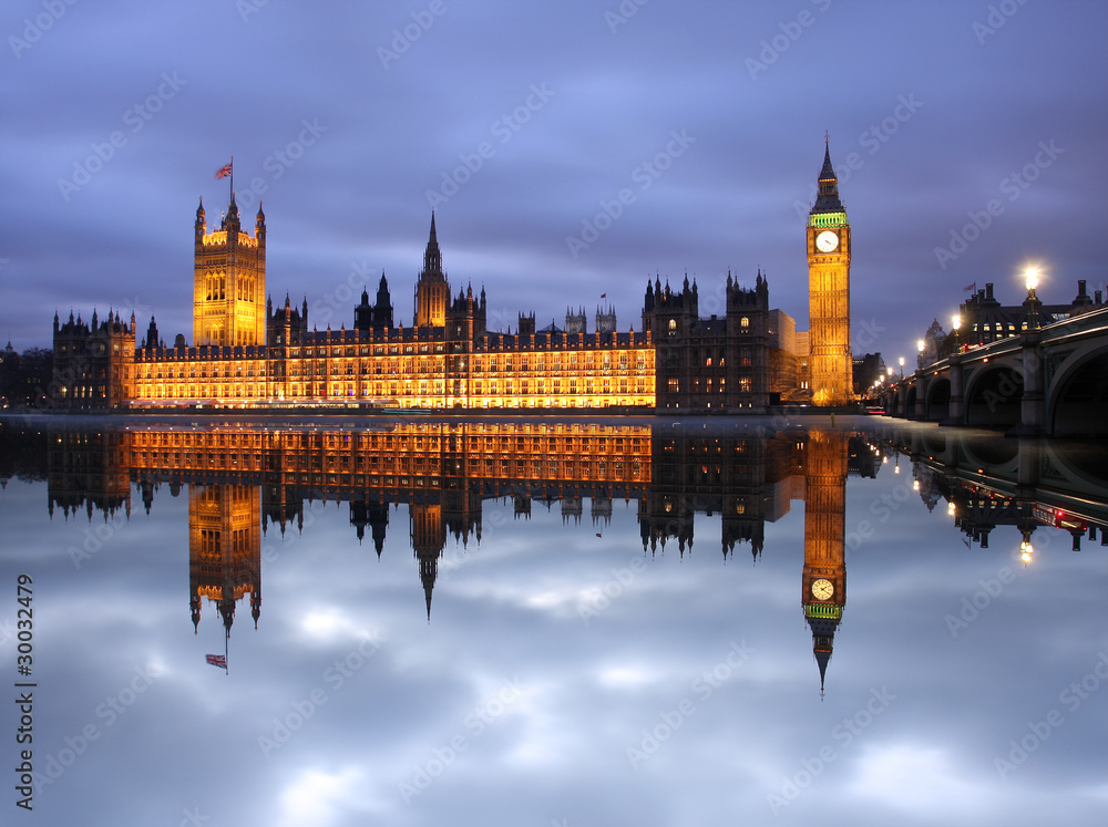 Big Ben in the evening, London, UK