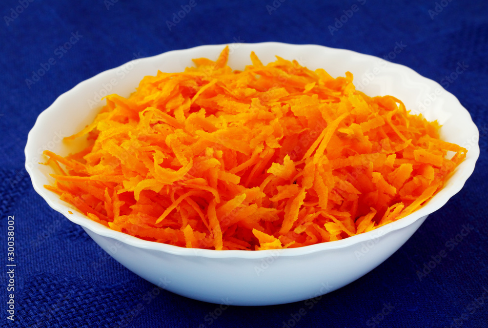 Carrot in the soup plate Carrot in the soup plate