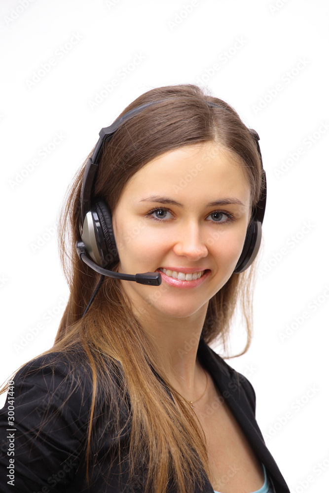 young businesswoman standing on a white background young businesswoman standing on a white background