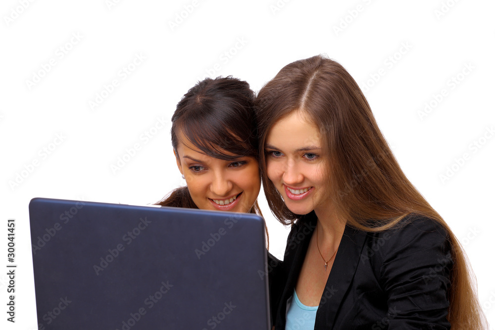 Group of business women at the office working Group of business women at the office working