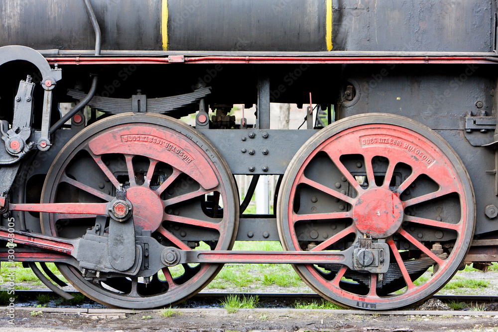 detail of steam locomotive (126.014), Resavica, Serbia