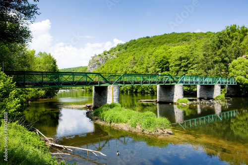 bridge across Dyje river, Hardegg, Lower Austria, Austria