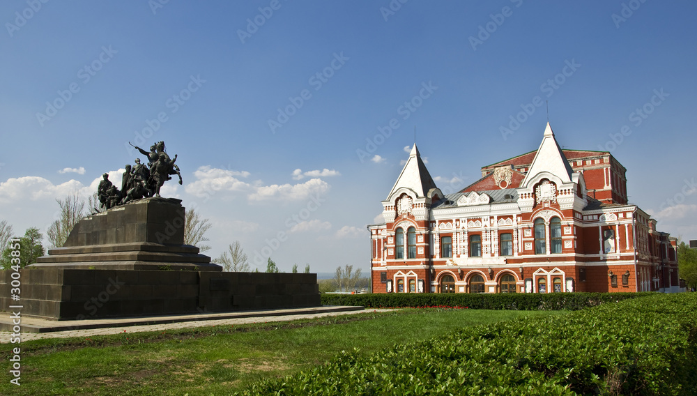 Building of the Drama Theatre, built in Russian style